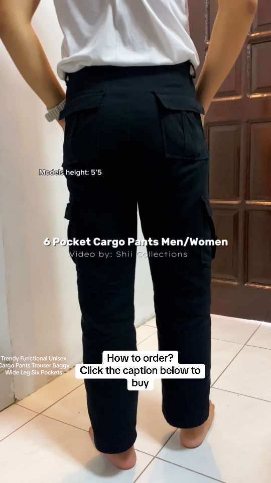 CLICK HERE➡️@Shii Collections⬅️ Trendy Functional Unisex Cargo Pants Trouser Baggy Wide Leg Six Pockets  #cargopants #sixpocketcargopant #pants #baggypants 