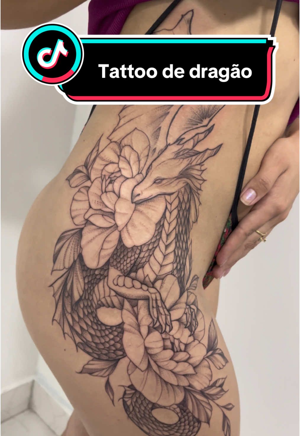 Tattoo de dragão que fiz esse final de semana #tattoo #tatuagem #dragão 