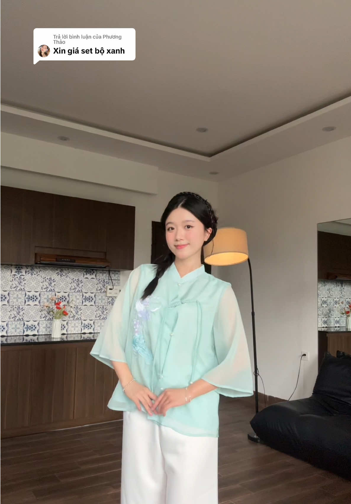 Trả lời @Phương Thảo set xanh của nàng đâyy nha 🌸 #dotet #dodichua #foryou #fypシ #xuhuong #tetmacgi 