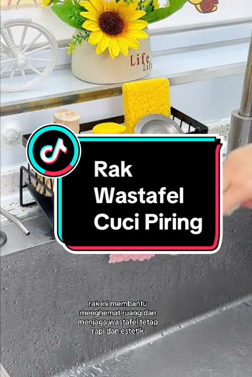 Rak cuci piring multifungsi untuk pengering spons dan gantungan lap kain #rakcucipiring #raksponscucipiring #rakwastafel #rakmultifungsi #rakpengeringspons 