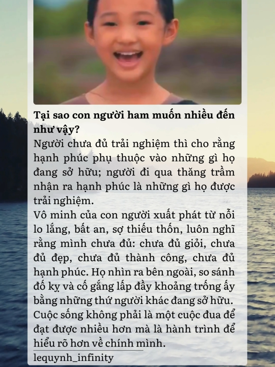 Tại sao con người ham muốn nhiều đến như vậy? #lequynhinfinity #lequynhvocuc #TikTokAwardsVN #tamlinh #thuctinh #fyp #thamvonggiausang 