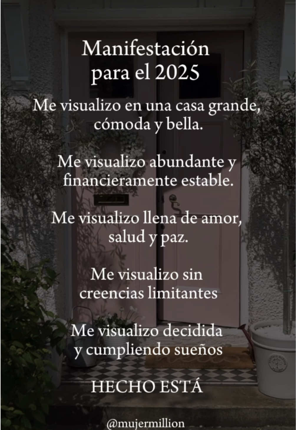 Manifestemos juntas un 2025 lleno de abundancia ✨✅ afirma con un “Hecho está” en los comentarios 👇❤️ #afirmaciones #manifestacion #decretosyafirmaciones #decreto #decretospoderosos #leydeatraccion #manifestation 