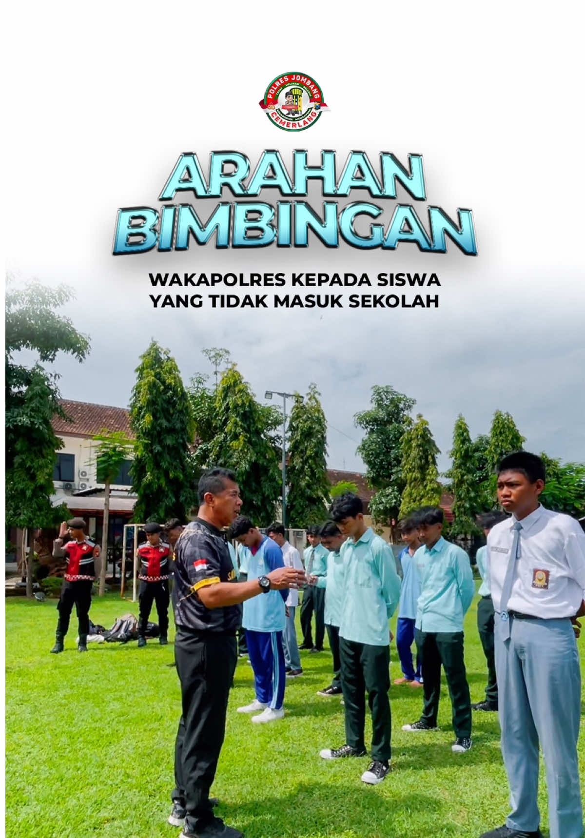 Polres Jombang memberikan arahan dan bimbingan kepada  beberapa siswa yang tidak mengikuti pelajaran #jombangaman #jogojombang 