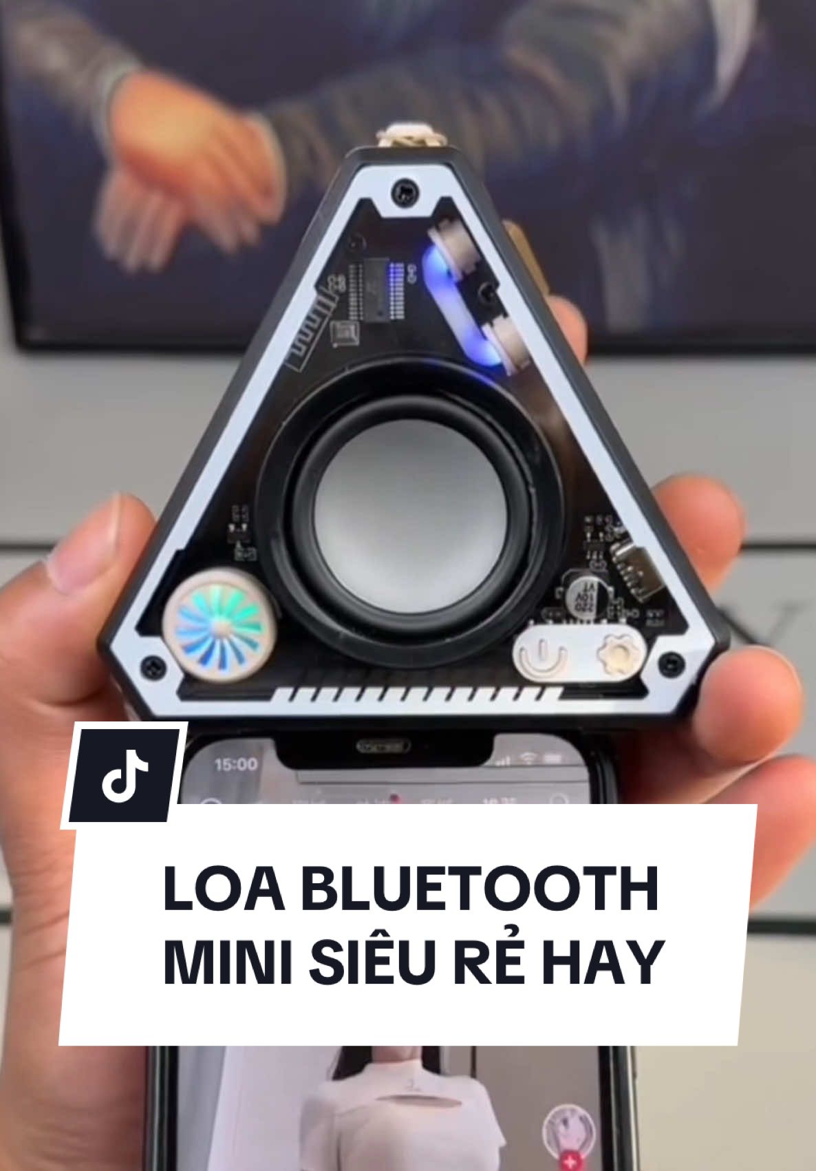 🫨Loa Bluetooth V2, Âm Thanh Thấp Sốc, Loa Nhỏ Cầm Tay, Bluetooth 5.3, Đai Đèn Màu LED, Loa Siêu Trầm Cầm Tay, Âm Thanh Bluetooth #xuhuong #loabluetoothmini 