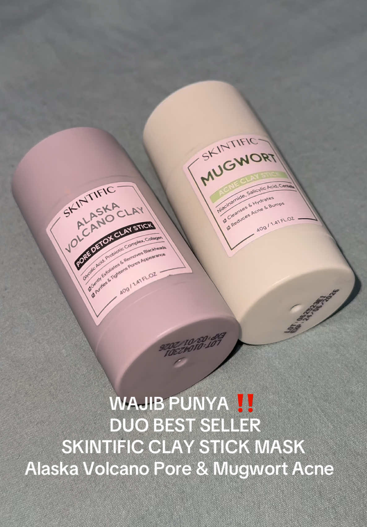 WAJIB PUNYA ‼️DUO BEST SELLER SKINTIFIC CLAY STICK MASK INI #skintific #skintificclaystick #gebyarbelanjadesember #cuantanpabatas #wibgajian #yearendsale 