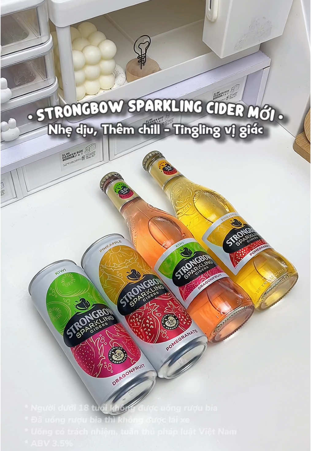 Uống đã he đã he✨✨ #SBSJENN #StrongbowSparklingCiders #NheDiuThemChill #xuhuong #unboxing 