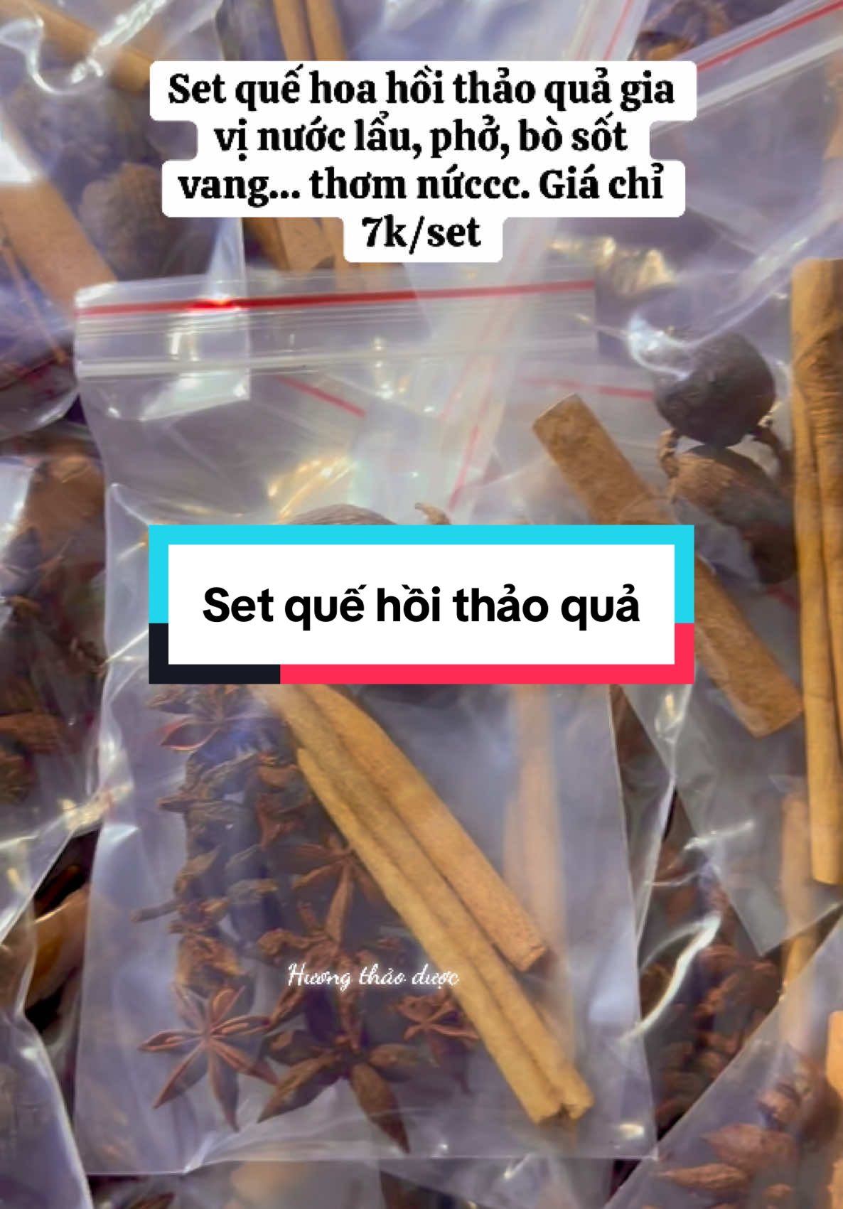 Set quế hồi thảo quả gia vị lẩu, phở, vò sốt vang… #setquehoahoi #giavilau #giaviphobo #bosotvang 