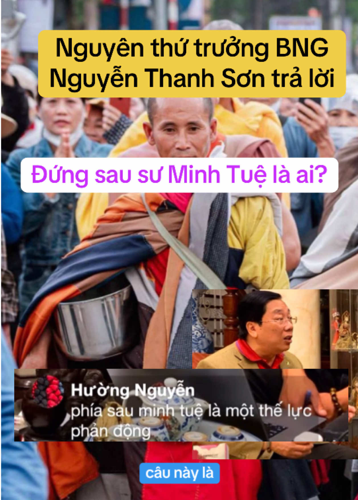 Đứng sau sư Minh Tuệ là ai? nguyên thứ trưởng BNG Nguyễn Thanh Sơn trả lời #thichminhtue #thichminhtuemoinhat #xuhuong #vemiendatphat 