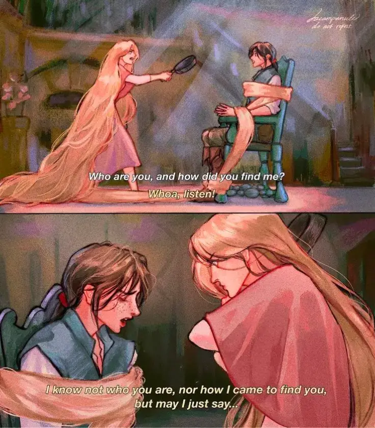 not mine, but whoever drew these, needs to make one....#fridayvibes #gl #fyp #foryoupage #wlw #rapunzel #gl #fyyyyyyyyyyyyp 