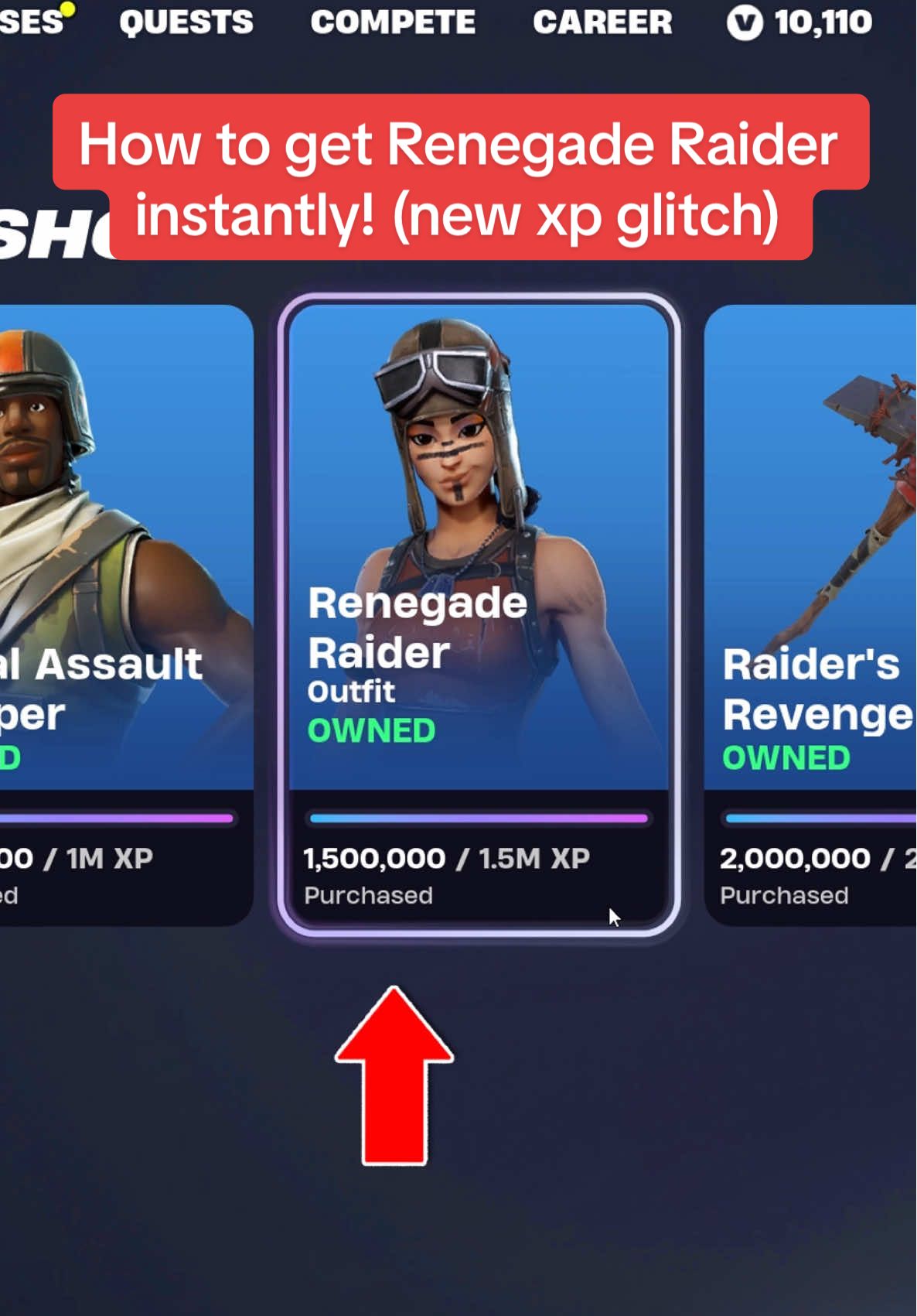 This new instant-glitch is crazy!🙏😭 #renegaderaider #aerialassaulttrooper #fortnitexpglitch #fortnite #fortnitechapter6 #ogfortnite #ogskin #ogskinfortnite #fortnitexpmaps 