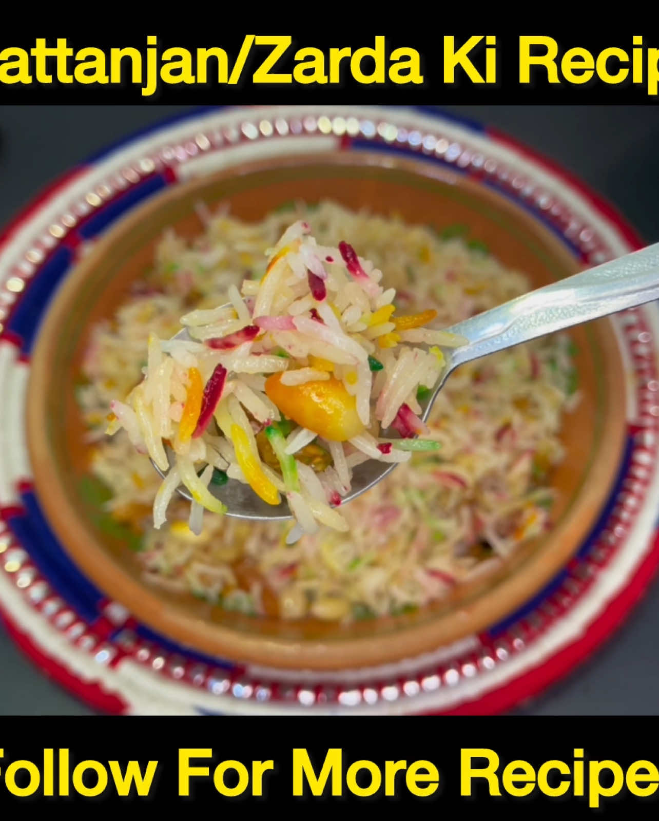 Jummay ki Special Meethay Chawal (Zarda Rice)🍁🌼 🍁Meethay Chawal (Zarda Rice)🍁 🌼 A delicious South Asian treat that’s a feast for both the eyes and taste buds! This vibrant and aromatic Meethay Chawal, or Zarda Rice, is made with basmati rice, sweetened to perfection, and flavored with cardamom. Each bite offers a delightful mix of textures, with crunchy almonds, pistachios, and sweet raisins. ✨ Whether it’s for a celebration or just to satisfy a sweet craving, this colorful dessert is bound to impress! 🍚💛 #foodblogger #Foodie #Recipe #zarda #meethaychawal #recipecreator #foodstagram #karachifoodbloggers #explore #explorepage #basmatirice #easyandquick #zardarecipe #meethechawal #StreetStyle #EasyRecipes #nimraskitchen #flavourfusion1 