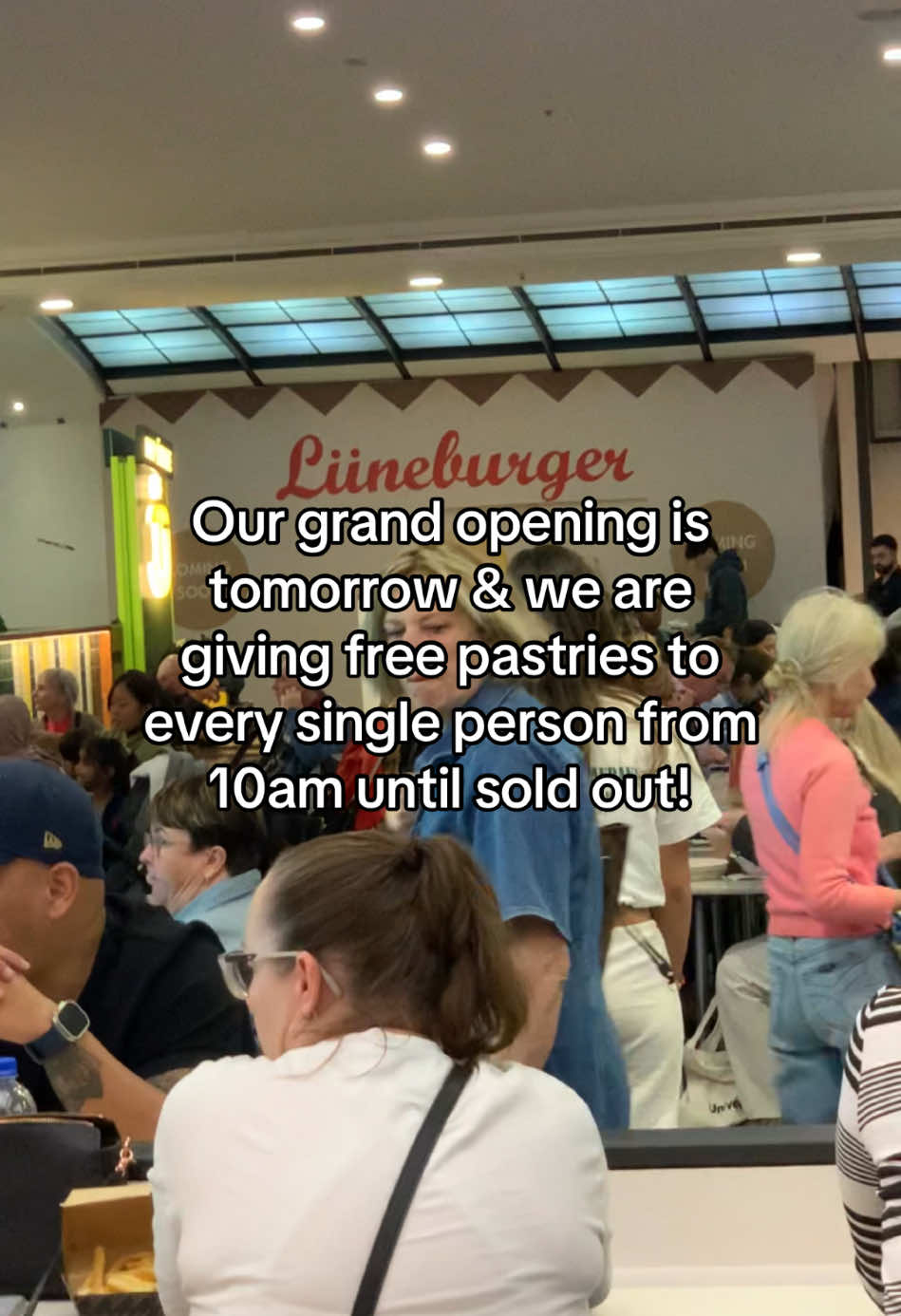 Come for free food!! #bakery #viral #free #freefood #fyp #sydney #germanbakery #grandopening 