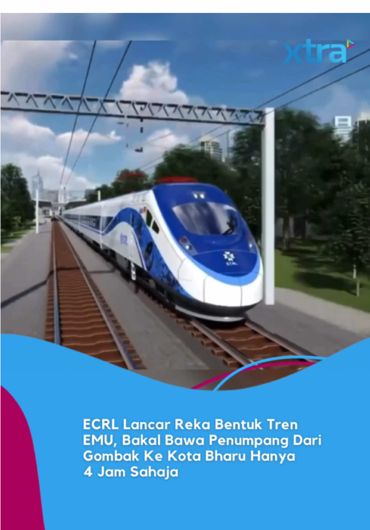 EMU atau Electric Multiple Unit akan menjadi tren utama bagi pengoperasian komersial ECRL yang akan bermula pada Januari 2027. ✅ Tren EMU mempunyai enam gerabak ✅ Kapasiti 430 penumpang pada satu masa ✅Dilengkapi pelbagai kemudahan terkini ✅Kelajuan maksium sehingga 160 kilometer sejam ✅Buatan daripada syarikat China Railway Rolling Corp (CRRC) Menurut Menteri Pengangkutan, 11 set tren EMU diperuntukkan bagi pengoperasian ECRL, dengan set pertama dijangka tiba di Malaysia menjelang akhir 2025. #fyp #xtra #ecrl #malaysia #gombak #kotabharu #4jam #emu #tren #beritaditiktok #sembangentertainment 