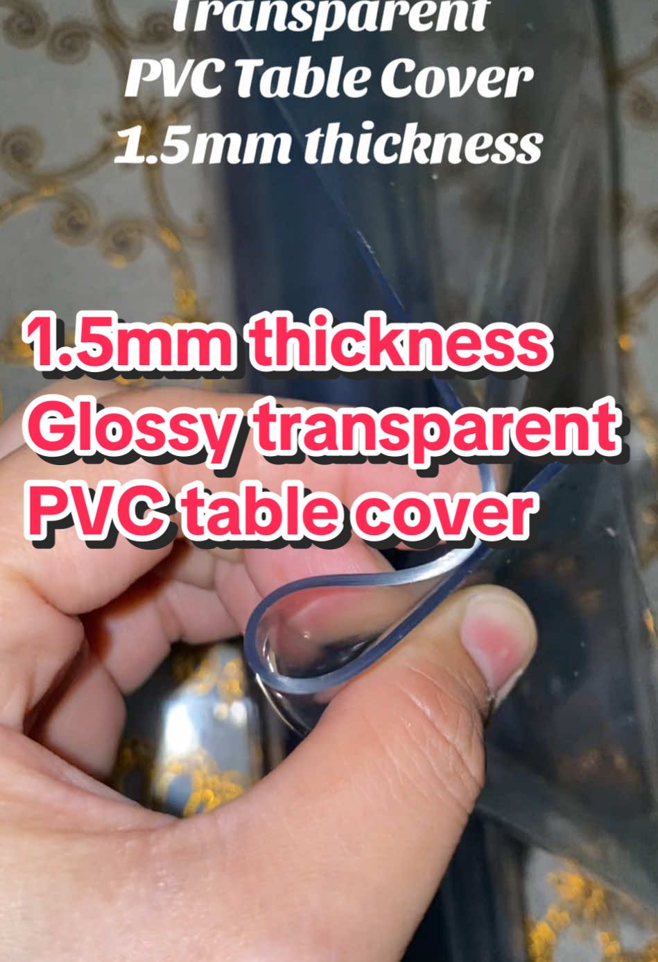 1.5mm thickness Glossy transparent PVC table cover 1.5mm thickness Glossy transparent PVC table cover #pvc #transparent #clear #glossy #tablecover #tableprotector #tablemantel #pvctransparent #fyp