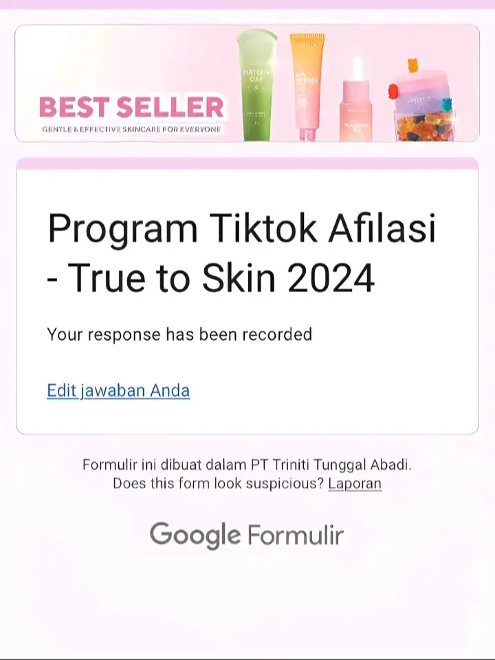 senang bisa menjadi bagian dari @truetoskin 🎀 #affiliasi #affiliate #truetoskin #BeautyTok 