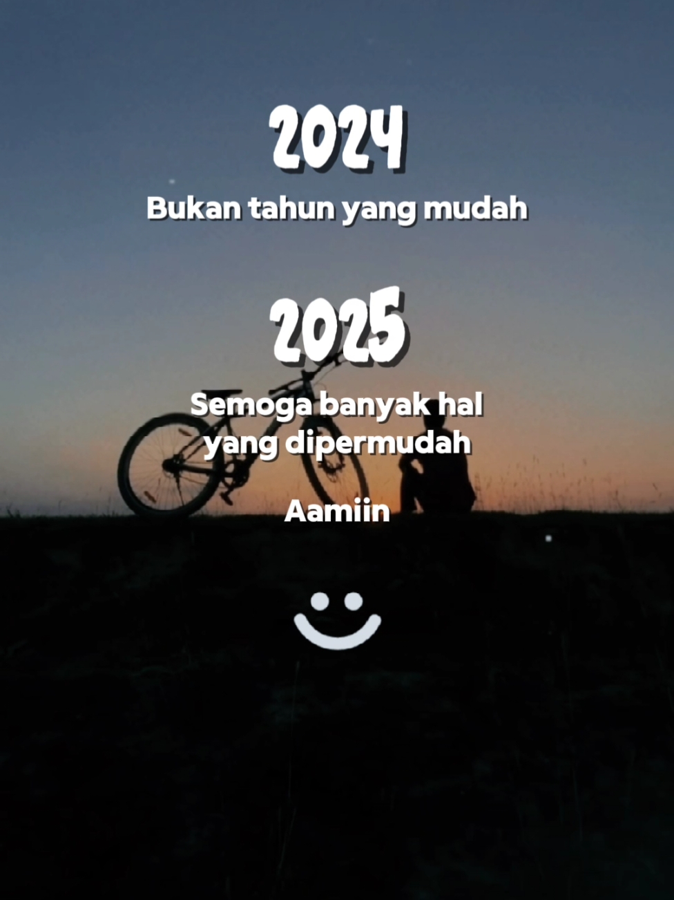 Gimana dgn 2024,penuh perjuangan kan ? 🤭 Semoga di 2025 nanti segala sesuatunya dipermudah ya.  Aamiin 🤲🏻😊 #CapCut #aestheticquotes #goodbye2024 #welcome2025 #remindertomyself 