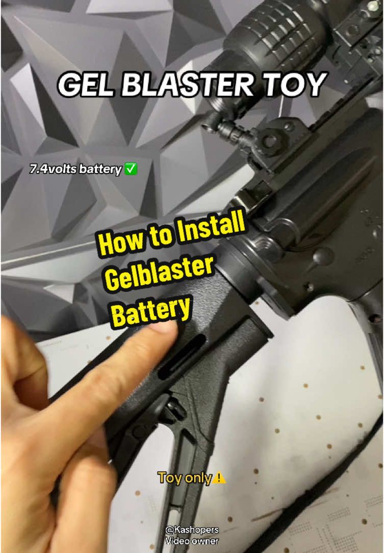 How to Install Gel Blaster Battery😎⬆️#gelblaster#toyonly 