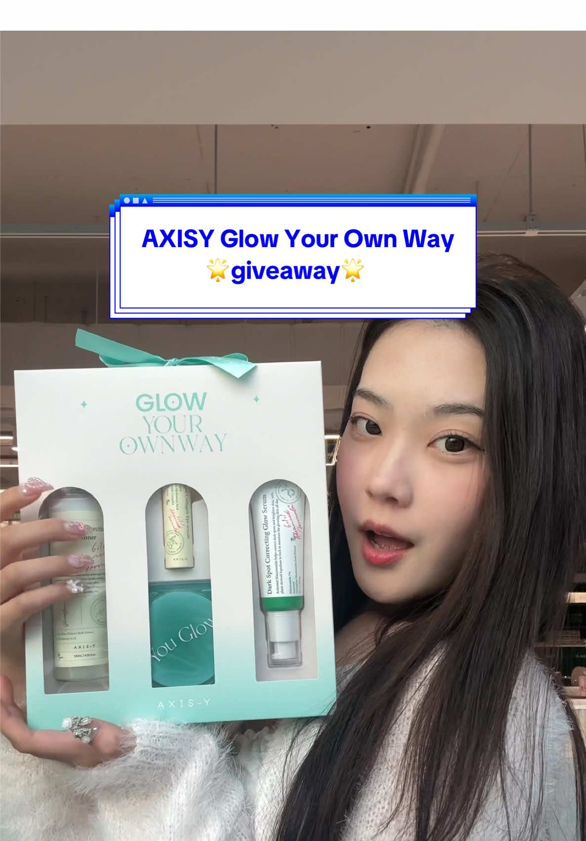 Giveaway Alert💗Giving 5 lucky followers limited AXIS-Y Holiday set✨How to Enter: 1⃣ Follow @AXIS-Y and @stylekorean_offical 2⃣ Tag two friends who wants a glowy skin! 3⃣ Comment 