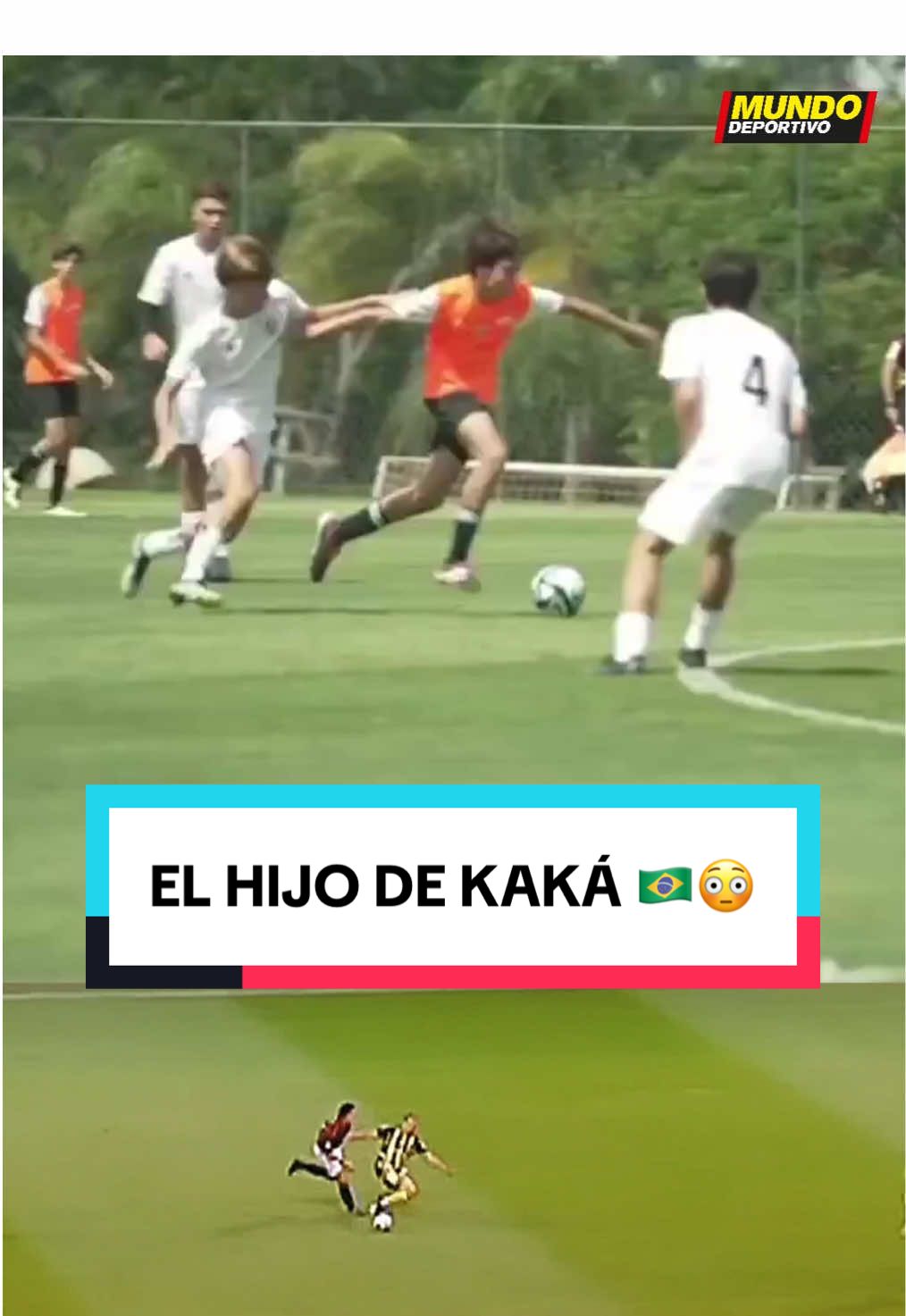 😳🇧🇷 Así juega el hijo de Kaká : Luca Leite, de 16 años  #kaka #lucaleite #deportesentiktok #tiktokfootballacademy 