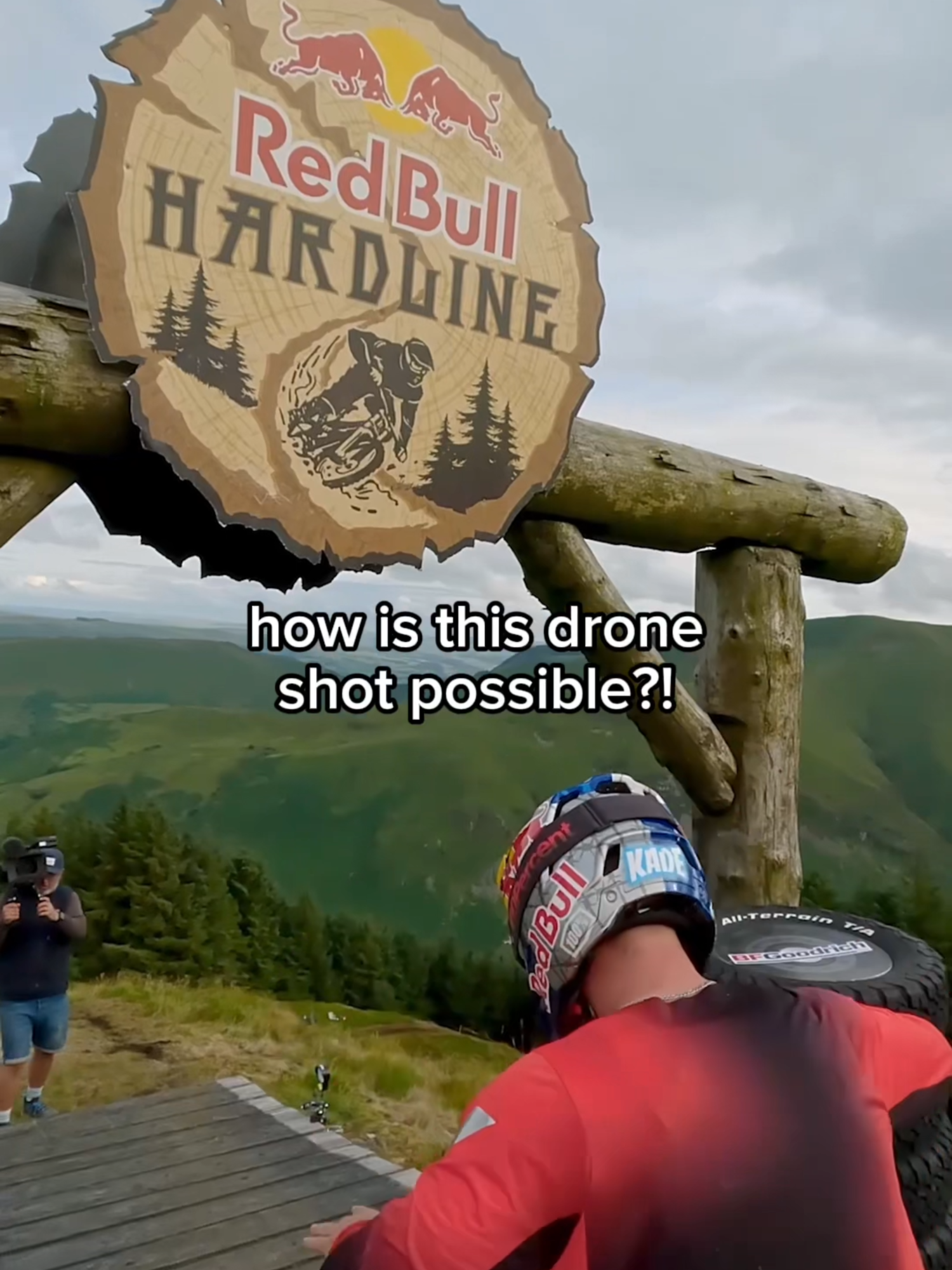 the only thing that can keep up with @kade_edwards is the drone 😎 #redbull #givesyouwiiings #energydrink #mtb #bike #RedBullHardline