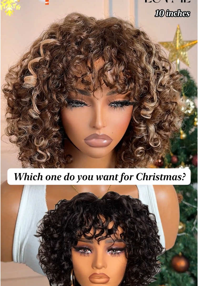 New colors just dropped! Perfect for #CHRISTMAS ! Snag yours now! - Hair：Beginner Friendly Water Wave Minimalist Lace Glueless Short Curly Wig with Bangs Breathable Cap Color: Ash Blonde Highlights Search it on our website on my bio link to order✨ - #XMAS #CHRISTMAS2024 #luvme #luvmeglueless #luvmereview #luvmeforyou #wig #wigs #hair #hairstyle #hairstyles #glueless #glulelesswig #blackgirlmagic 