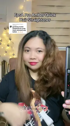 Replying to @Mama N Kaye 3 years ko na tong gamit! Grabe pa rin yung performance niya! #epsahairiron #hairiron #hairironing #hairstraightener #epsaamberprohairiron 