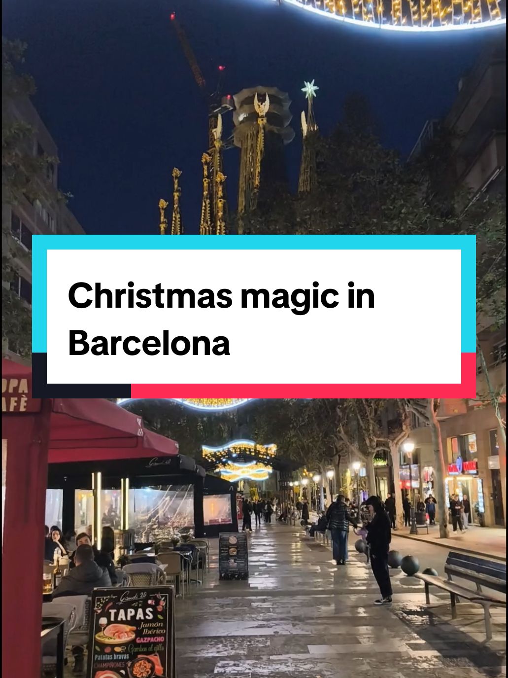 Christmas magic is in the air in Barcelona.✨❤️ #barcelona #christmasdecor #architecture #vacations 