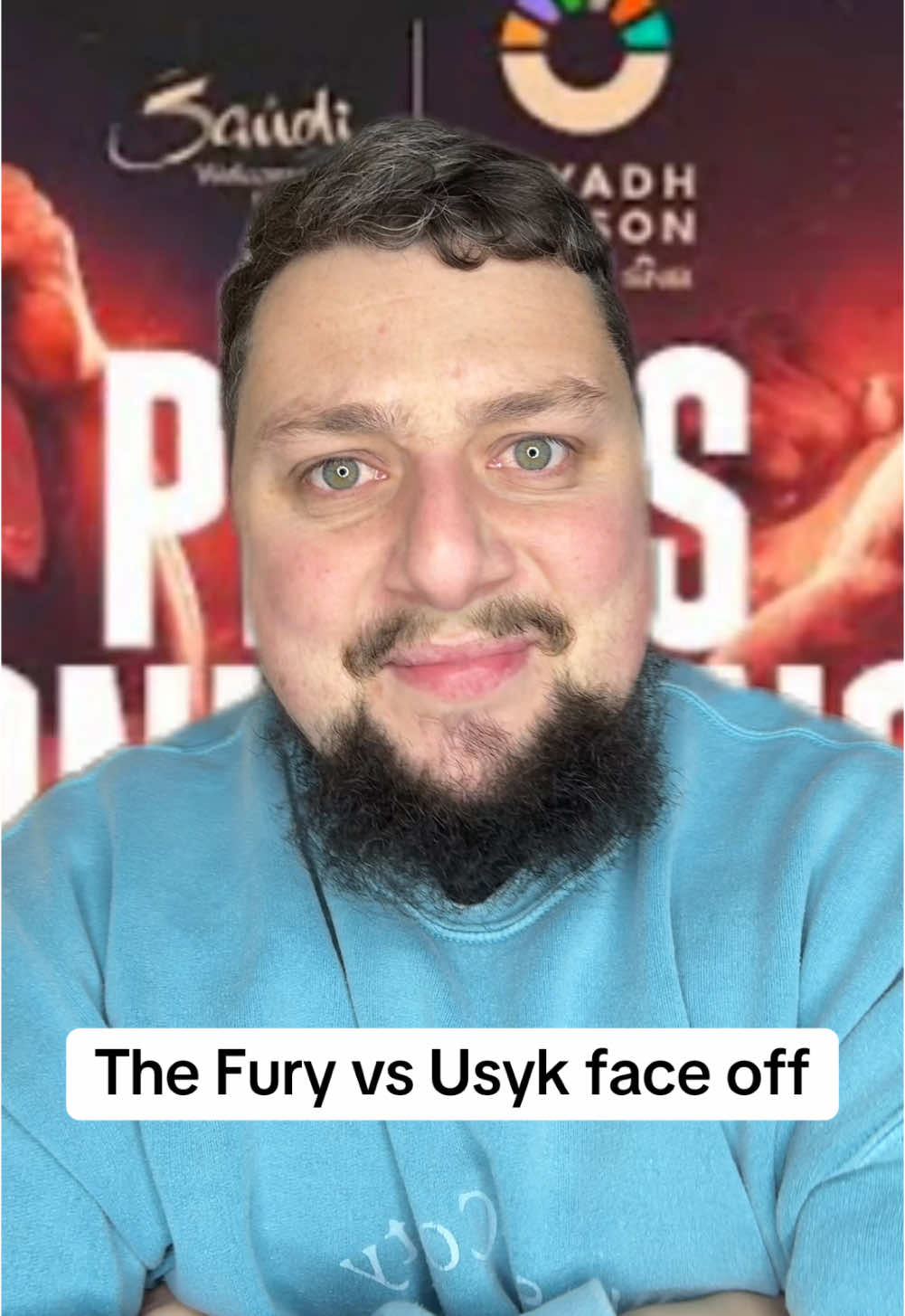 The Fury vs Usuk face off #fyp #fury #tysonfury #usyk #furyusyk #faceoff #boxing #fightnight #skit #ukcomedy #relatable 