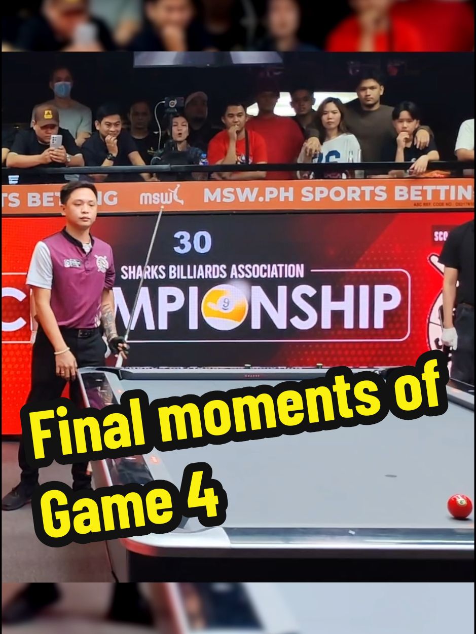 Final moments of the last rack of game 4 SBA finals!! Intense!! #BILLIARDS #SBA #ligapinas #ComproDoPequeno #league #philippinepool #Billiards #inyourface #inyourface #Pinoy #pinas #sharking #DoMoreInAYear #sports 