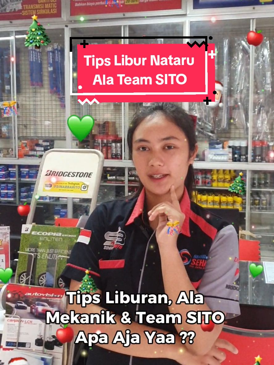 Siapa yang udah punya rencana mau Liburan Nataru bersama orang orang terkasihh???  Buat kamu yang mau liburan, sudah pastikan kondisi mobil kamu dalam keadaan yang optimal atau belum nih??? yukk simakk Tips liburan Ala Mekanik & Team SITO yaa 😍🖐 ‼️SINAR BARITO ‼️ #bengkelmobilterpercaya