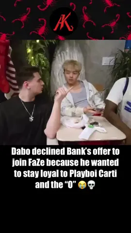 Dabo declined Bank’s offer to join FaZe because he wanted to stay loyal to Playboi Carti and the “O” 😭💀