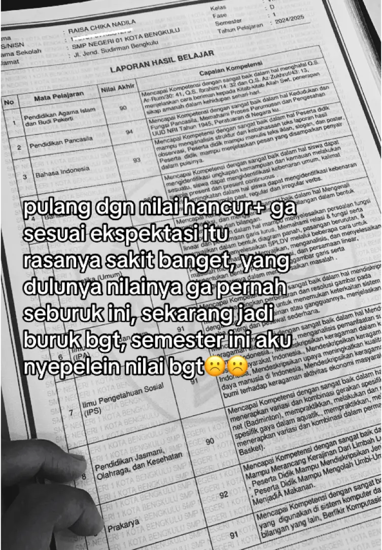 penyesalan ada di akhir