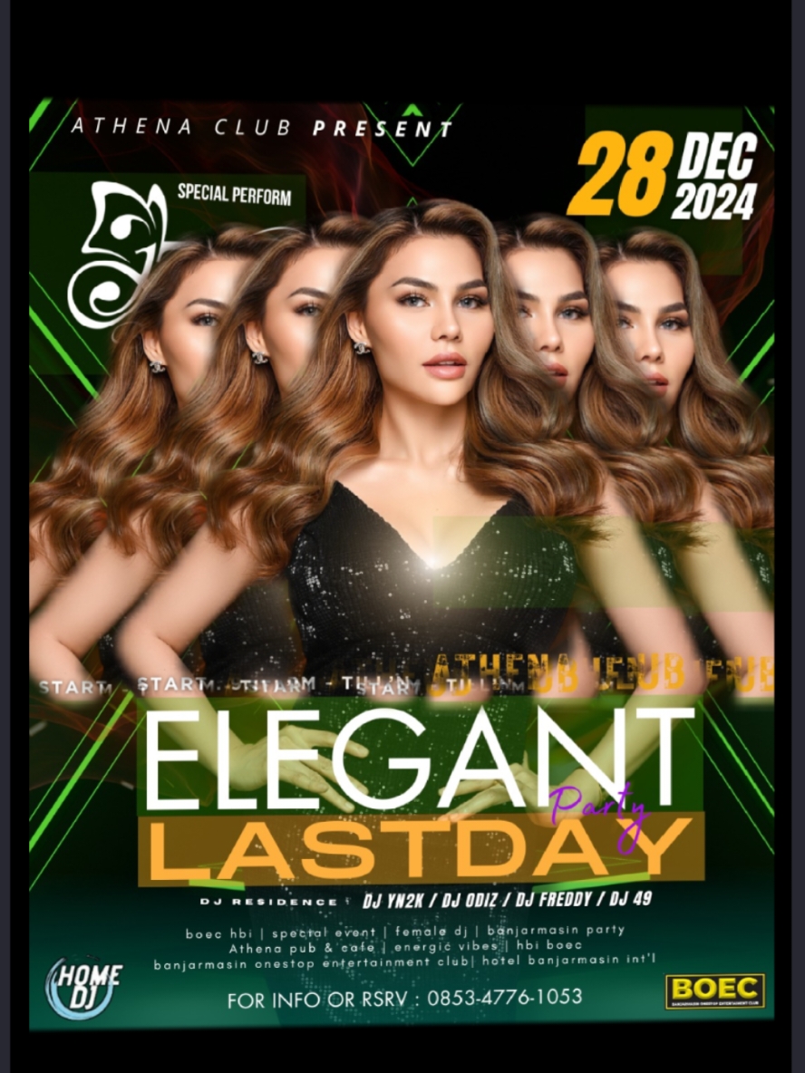 #athenadiskotikhbi #djkattybutterfly @dj_kattybutterfly36 #28desember #lastday #newyear #boec #hotelbanjarmasininternasional #hbi 