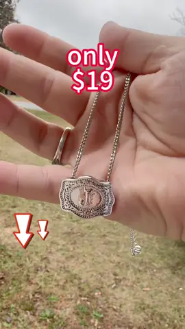 Unique Western Cowboy Style Belt Buckle Necklace#nofade #waterproofjewelry  