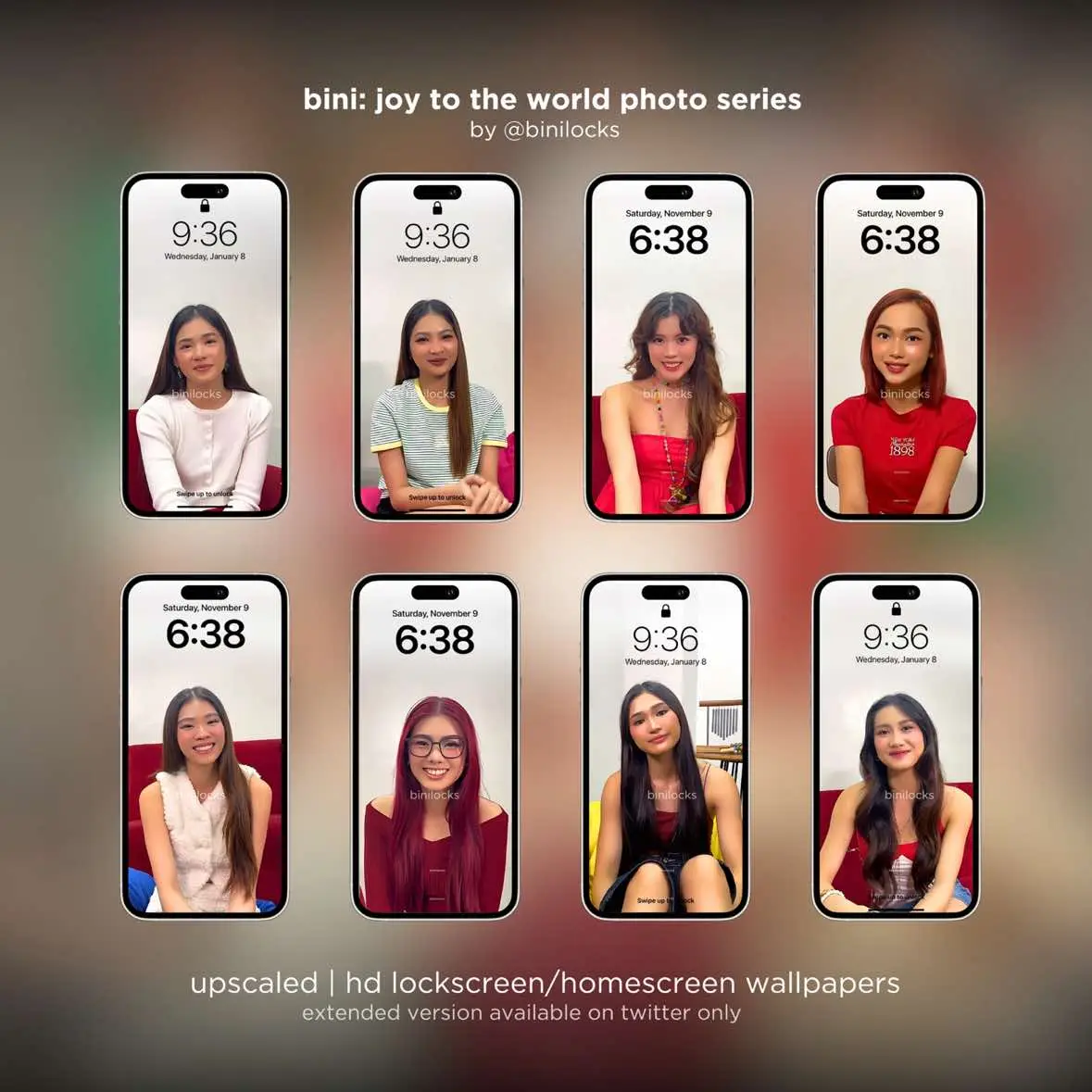 𐙚 #BINI: #BINI_JoyToTheWorld Series OT8 Aiah Arceta Colet Vergara Maloi Ricalde Gwen Apuli Stacey Sevilleja Mikha Lim Jhoanna Robles Sheena Catacutan — upscaled | hd (extended available on twttr only) lockscreen/homescreen wallpaper [please do not repost, print, or remove watermark without permission] 𐙚 for bini and #blooms ⋆ ˚｡⋆୨୧˚ by #binilocks  ⋆˙⟡ ˱ 𓈒 𓈊 we’d really appreciate a feedback  or a screenshot/tag when you use the wallpapers on your phone ┈ 𓈒 ˲ (tt/twt/ig: @binilocks)  #bini_ph #biniph #ot8  #bini_aiah #bini_colet #bini_maloi #bini_gwen #biniaiah #binicolet #binimaloi #binigwen #aiah #aiaharceta #colet #coletvergara #maloi #maloiricalde #gwen #gwenapuli #bini_stacey #bini_mikha #bini_jhoanna #bini_sheena  #binistacey #binimikha #binijhoanna #binisheena #stacey #staceysevilleja #mikha #mikhalim #jhoanna #jhoannarobles #sheena #sheenacatacutan #wallpaper #wallpapers #lockscreen #homescreen #ph #fyp 