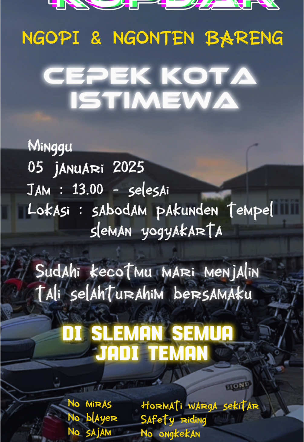 Kuyy ramaikan bolo🙏. Acara untuk umum kok😇 #cepekkotaistimewa 