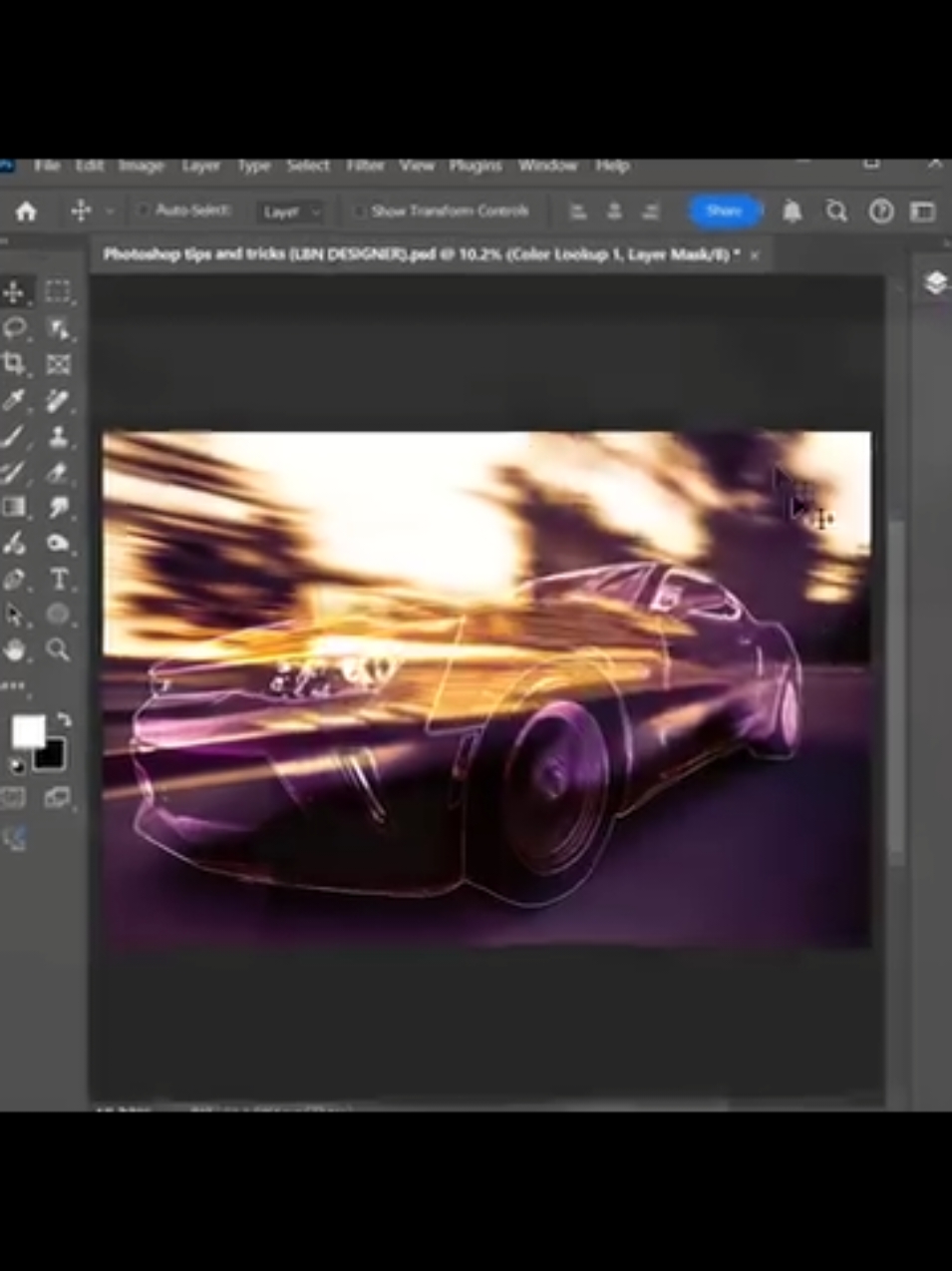 How to create drawing effects and latesunset effects in Photoshop