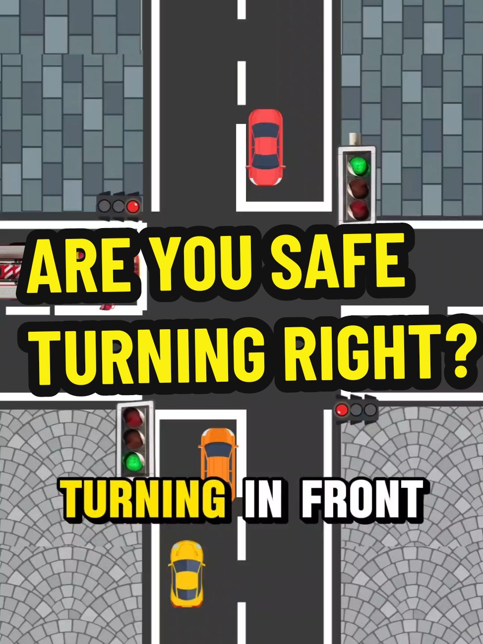 Turning right at traffic lights, what's the safest option? #theorytestpractice #driving #theorytest #theorytestuk #fyp   #drivingtest #roundabout #theory #drivingtheoryrevision #theorytestportal #drivingtheorytest #theorytest #drivingtips #roadsigns #roadmarking #trafficlights #rightturn Right turn | Traffic lights | Turning right at traffic lights | Driving theory test | Driving lessons | driving tips