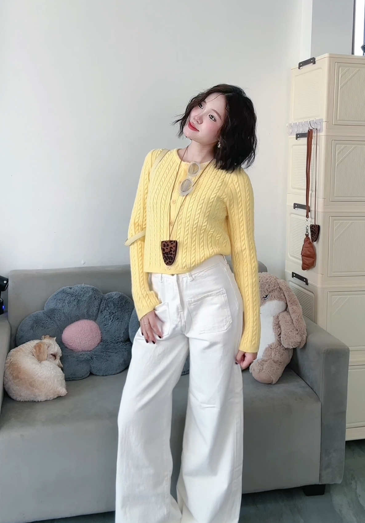 Sao mà tui yêu cái màu này quá điiii✨🧸#OOTD #outfitideas #xuhuong #fpy