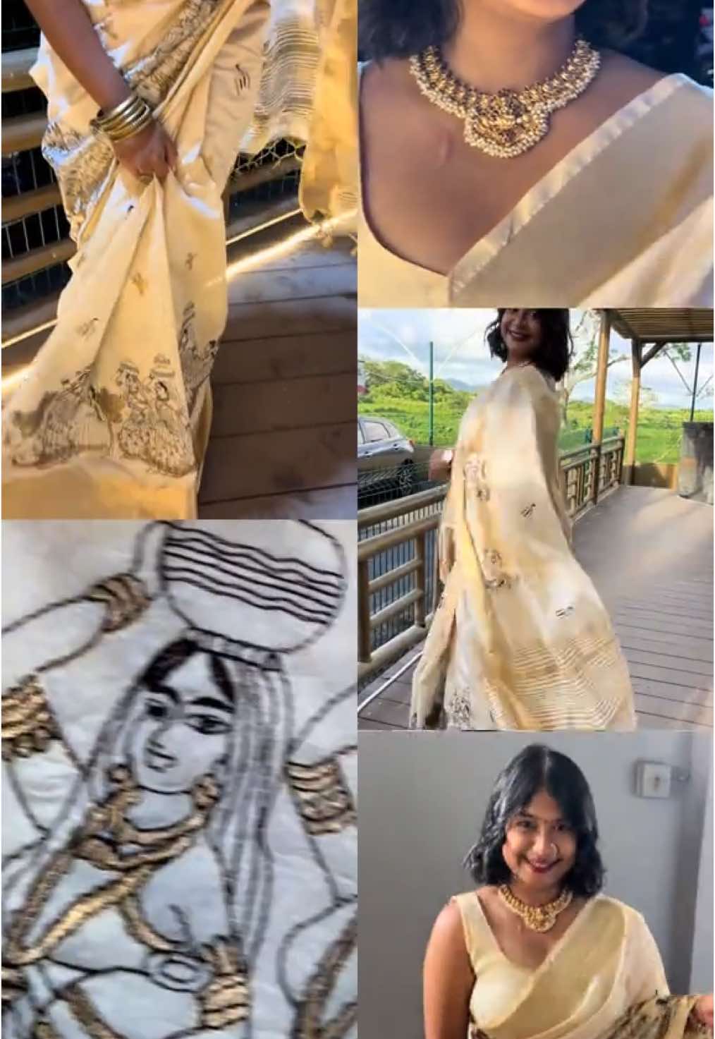 Shaadi ka last season… new collection of saree , the details on this😍😍 get yours from @AnsinaSarees, @Ansina’s Pure Silk 🇲🇺 Maa Lakshmi set from @🦚Traditional_Treasures🦚 