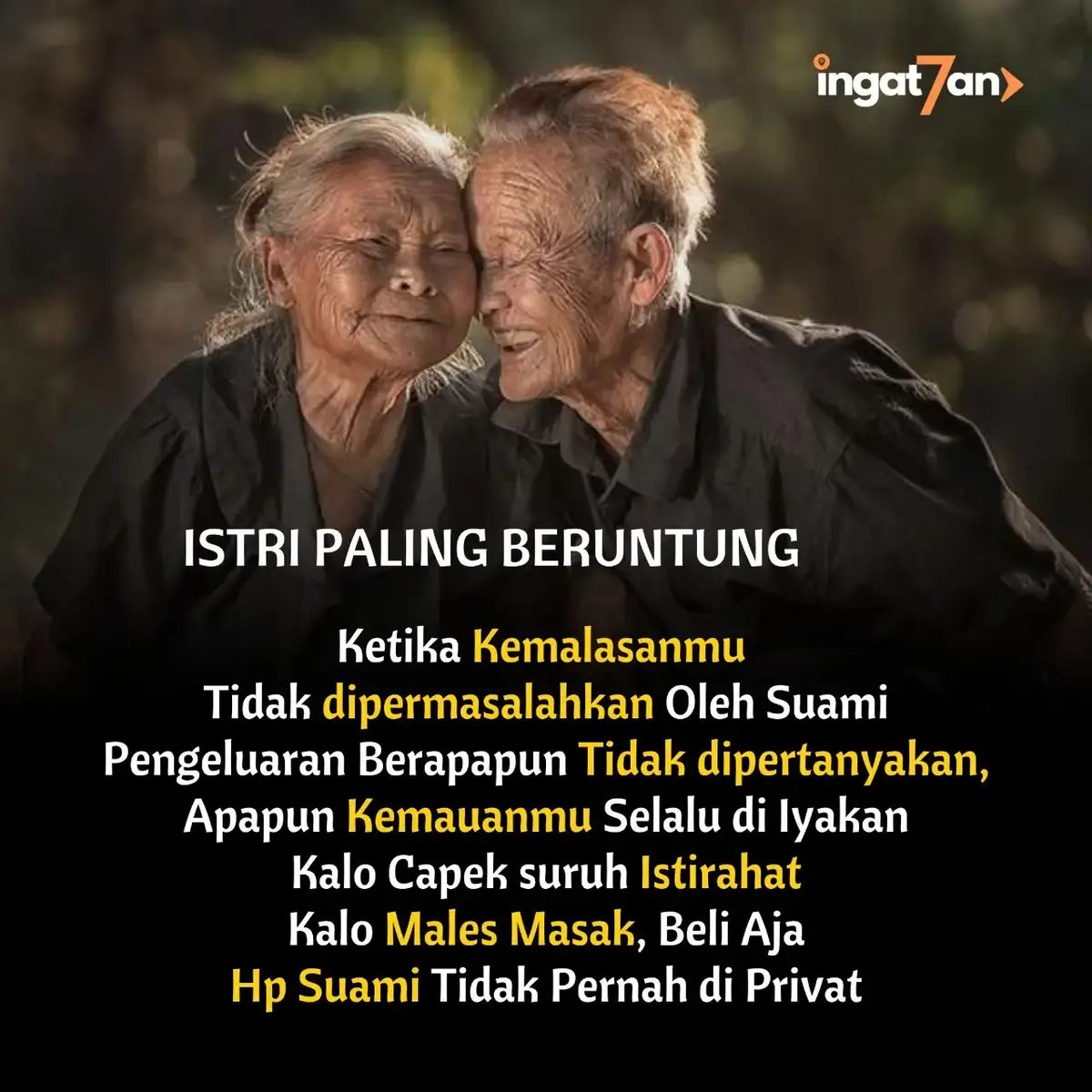 Tanpa Dia.. Apalah Artinya Dunia?  #ingat7an 