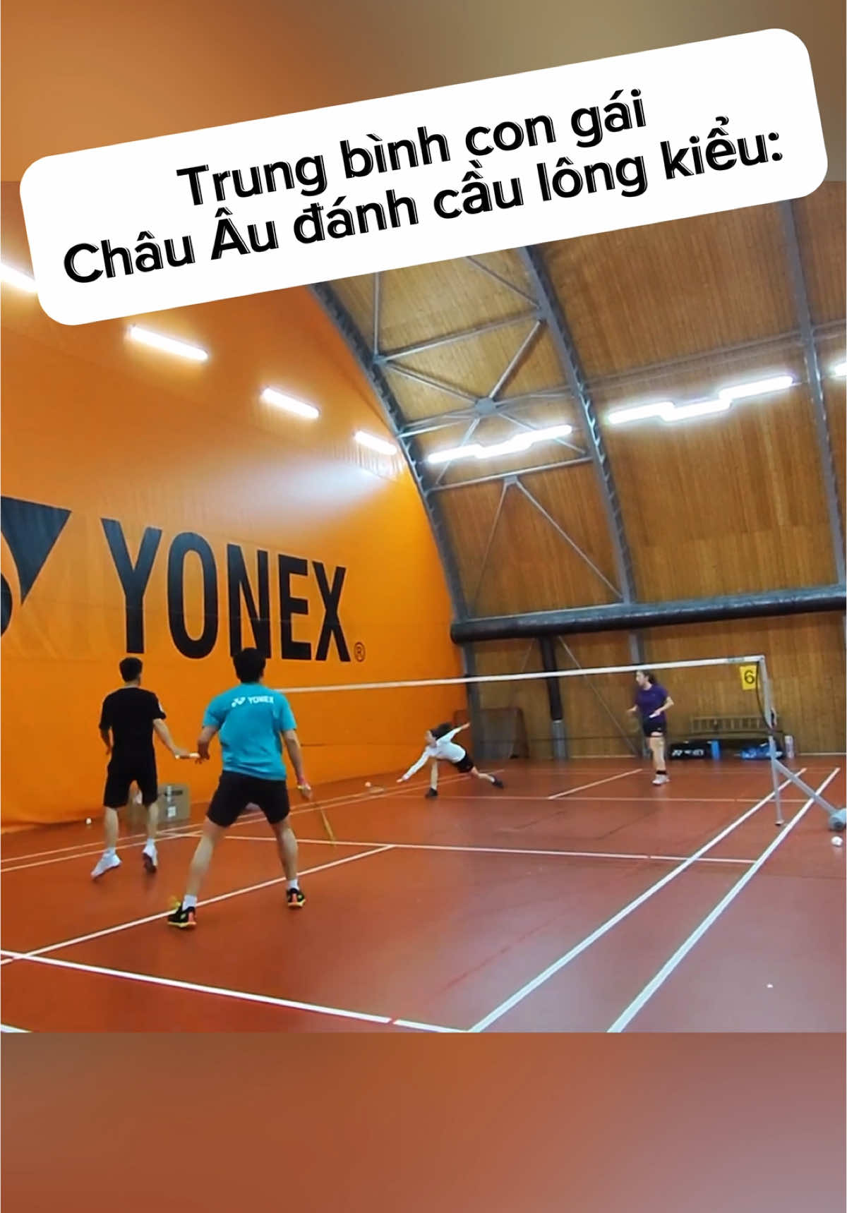 P7: Trung bình nữ châu âu chơi cầu lông kiểu:?? #caulong #trickshot #smash #giangkevin #xuhuong 