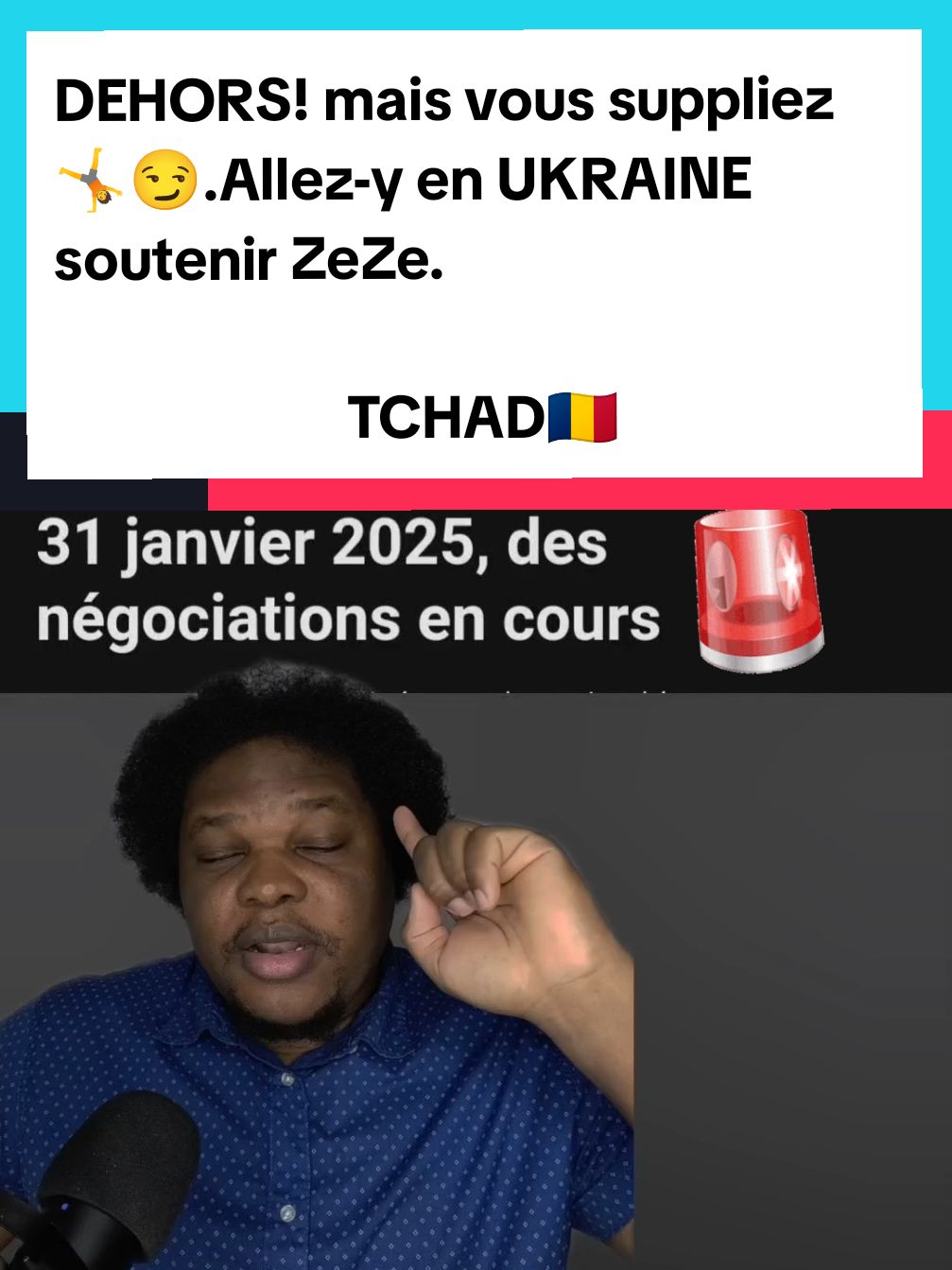 DEHORS! mais vous suppliez🤸😏 Allez-y en UKRAINE soutenir ZeZe.   #tchadien🇹🇩tiktok #tchadienne🇹🇩 #donaldtrump2020 #donaldtrump2024 #malitiktok #malitiktok🇲🇱 #francetiktok #francetiktok🇫🇷 #francetiktok🇨🇵 #macrondemission #macrondestitution #russia🇷🇺 #poutine🇷🇺 