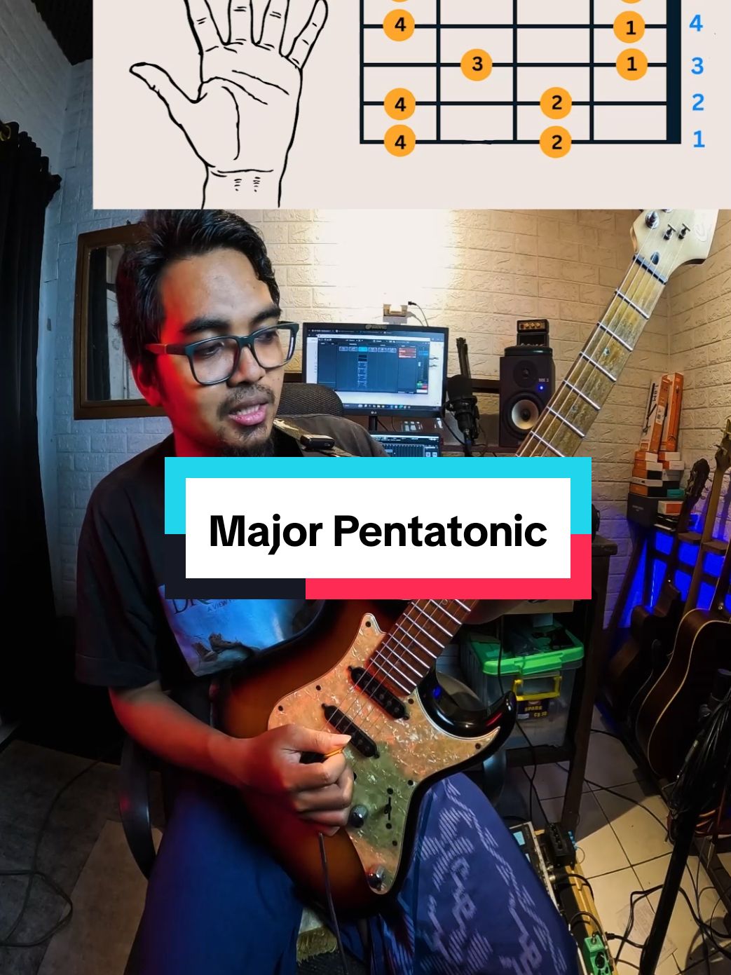 Membalas @dicinfuzzJadi gini ges caranya main mayor pentatonik di gitar kalian. #fyp #guitartok #majorpentatonic #pentatonicscale #pentatonikmayor #guitartutorial #belajargitar #fikramfahrurazi 