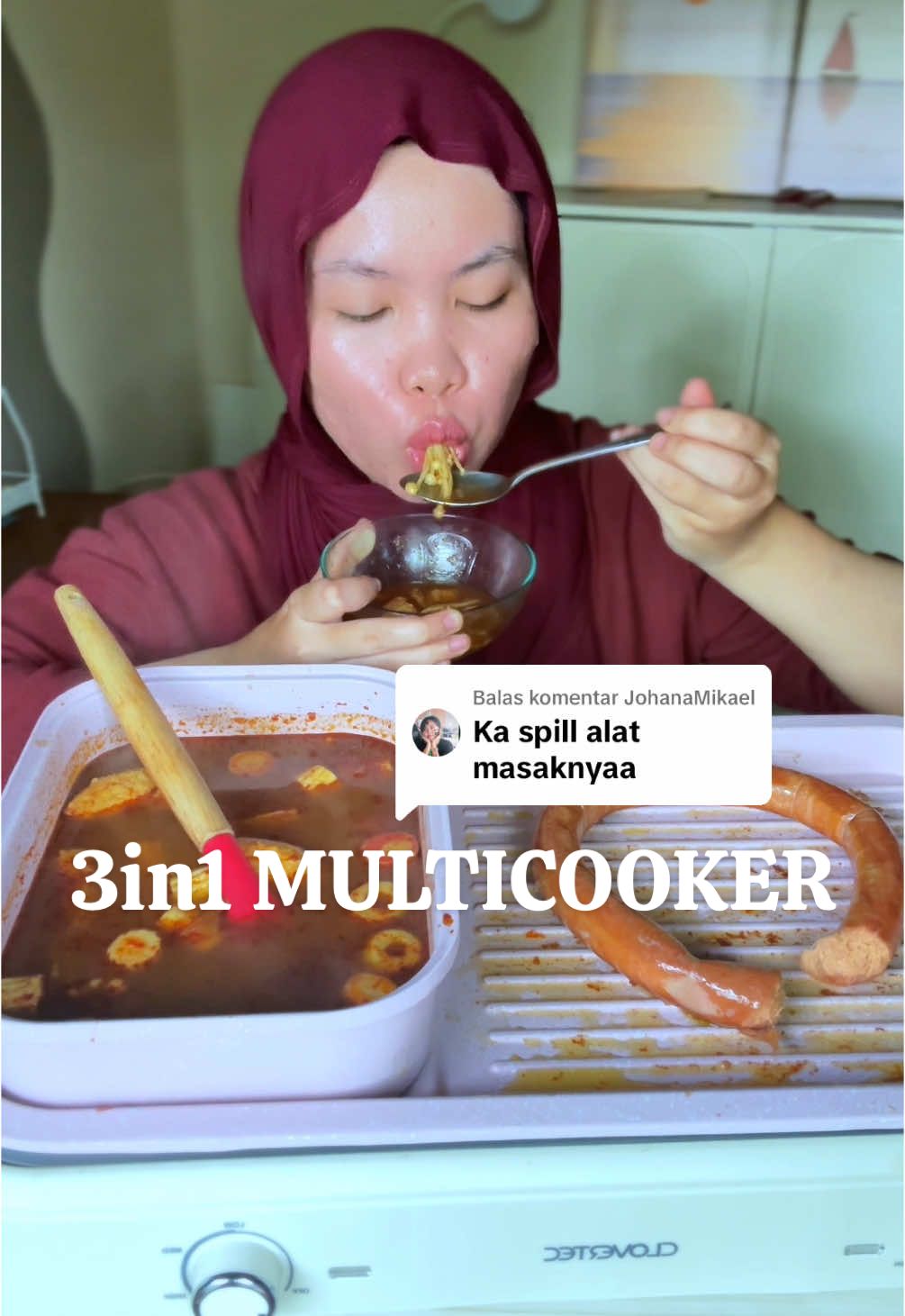 Membalas @JohanaMikael bisa ngegrill, goreng, dan hotpot-an sekaligus dalam 1 alat. Cocok nih buat tahun baruan🫢 #clovertec #3in1electricgrill #multicooker #alatserbaguna #komporlistrik #viral 