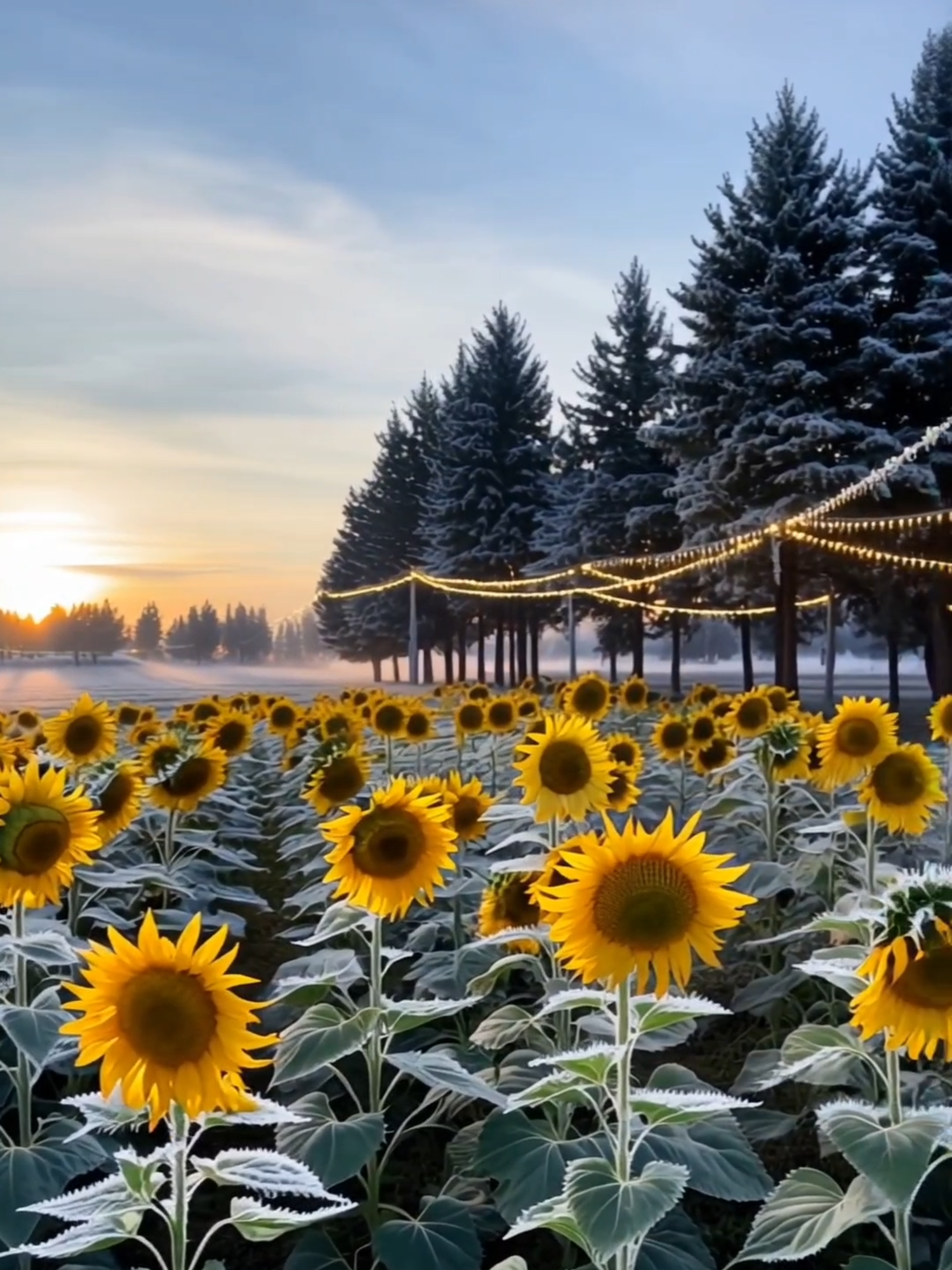 sunflowers in snowy christmas winter field  #flowers #sunflower #aesthetic #newyear #countryside #usa🇺🇸 #usa_tiktok #christmas2024🎅🎄 #christmas #merrychristmas #nature #peaceful #fyp