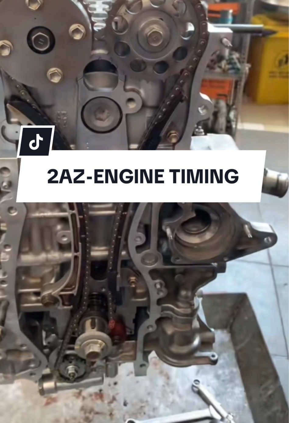 2AZ-Engine timing marks. #toyotabienhoa  #toyota #timingchain #timing #2azfe