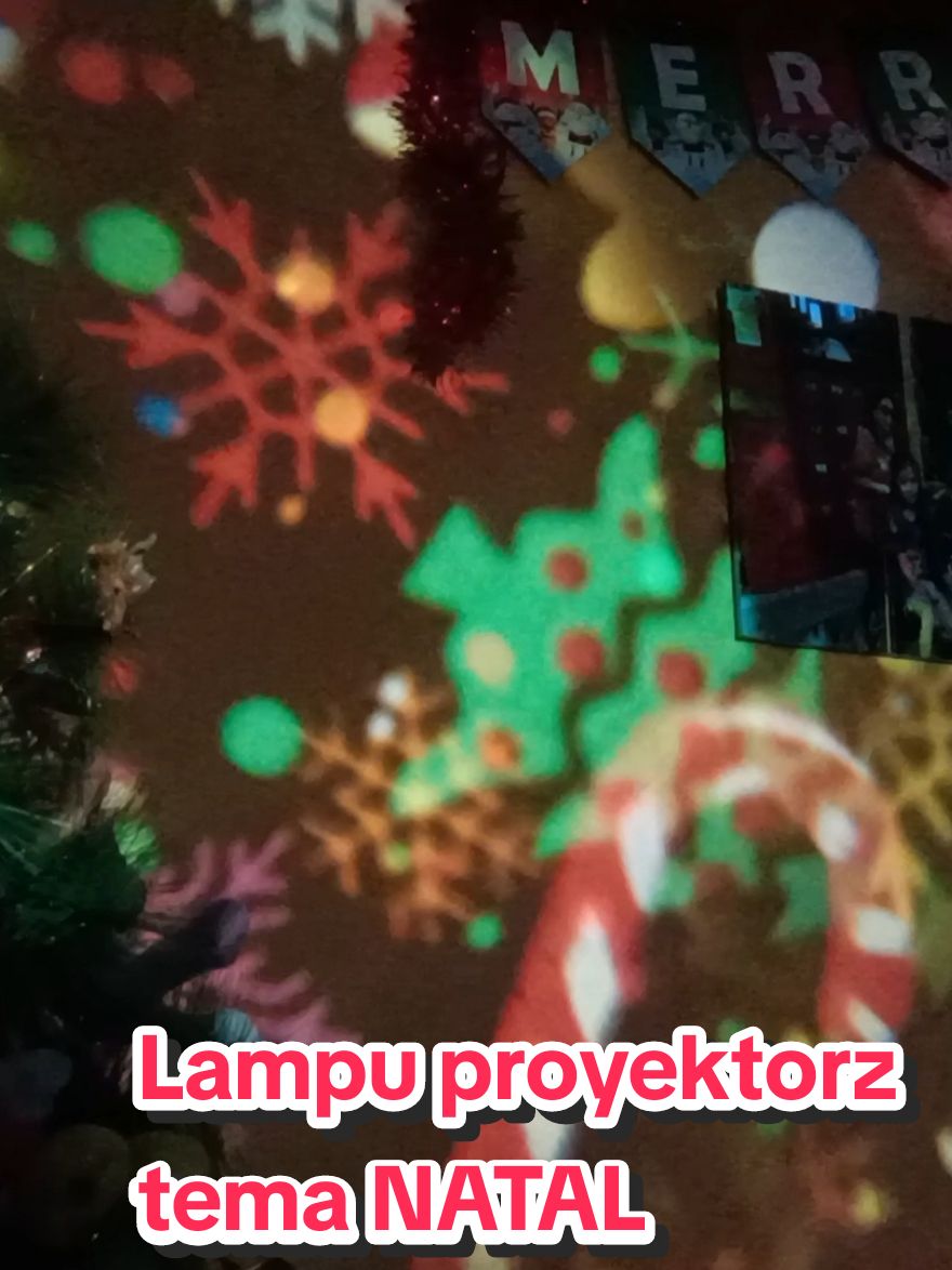 lampu proyektor natal #christmas #lampunatalestetik  #lampuproyektornatal #dekorasinatal 