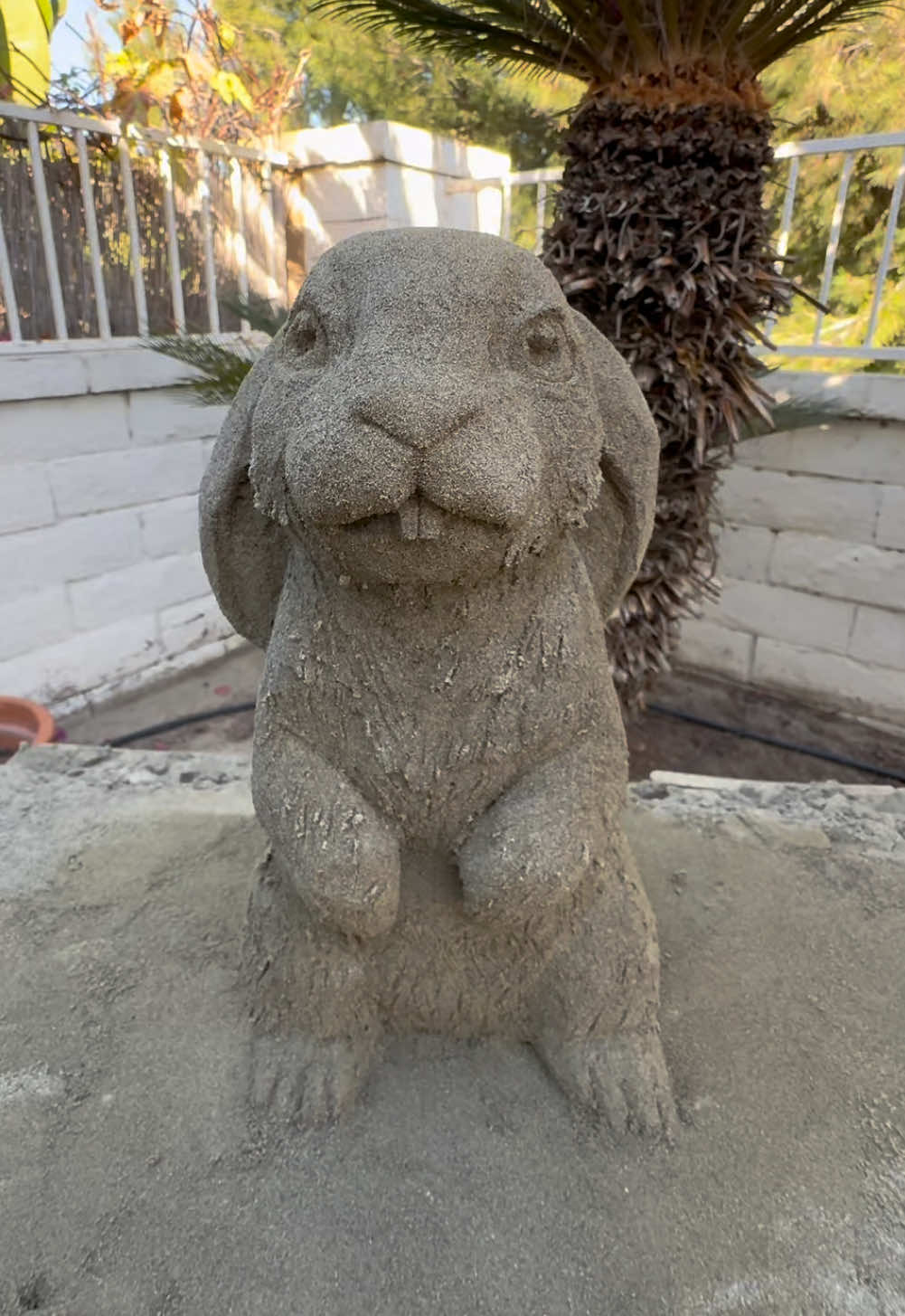 Day 1 of making sand animals: sand rabbit #sand#sandcastle#sandsculpture#rabbit#bunny#animal#oddlysatisfying#satisfying#fyp#viral