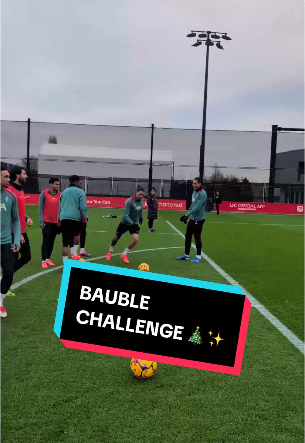 Top bins ❌ Top baubles ✅ See how the Reds got on with our bauble challenge… 👀🎄